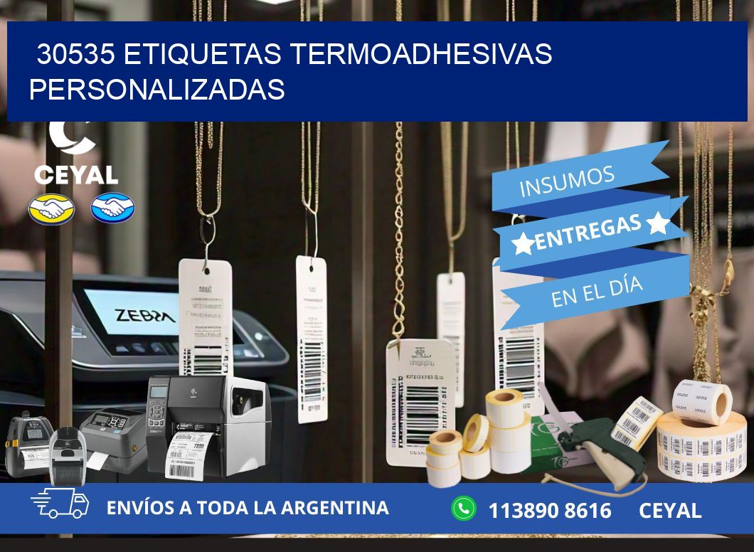 30535 Etiquetas termoadhesivas personalizadas