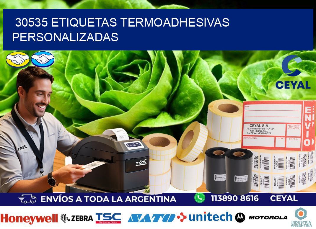 30535 Etiquetas termoadhesivas personalizadas