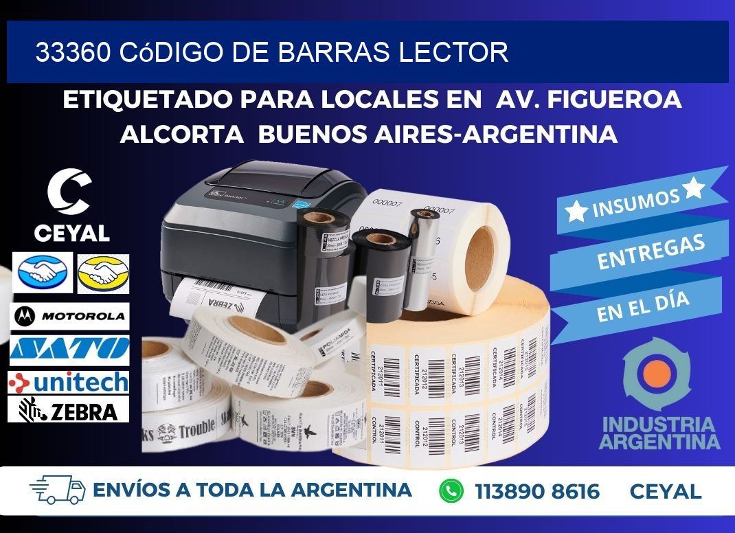 33360 Código de barras lector