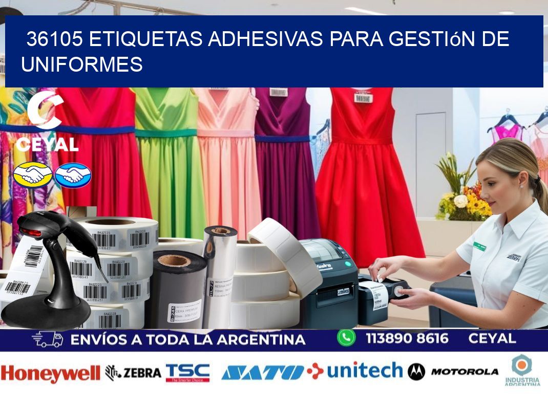 36105 Etiquetas adhesivas para gestión de uniformes