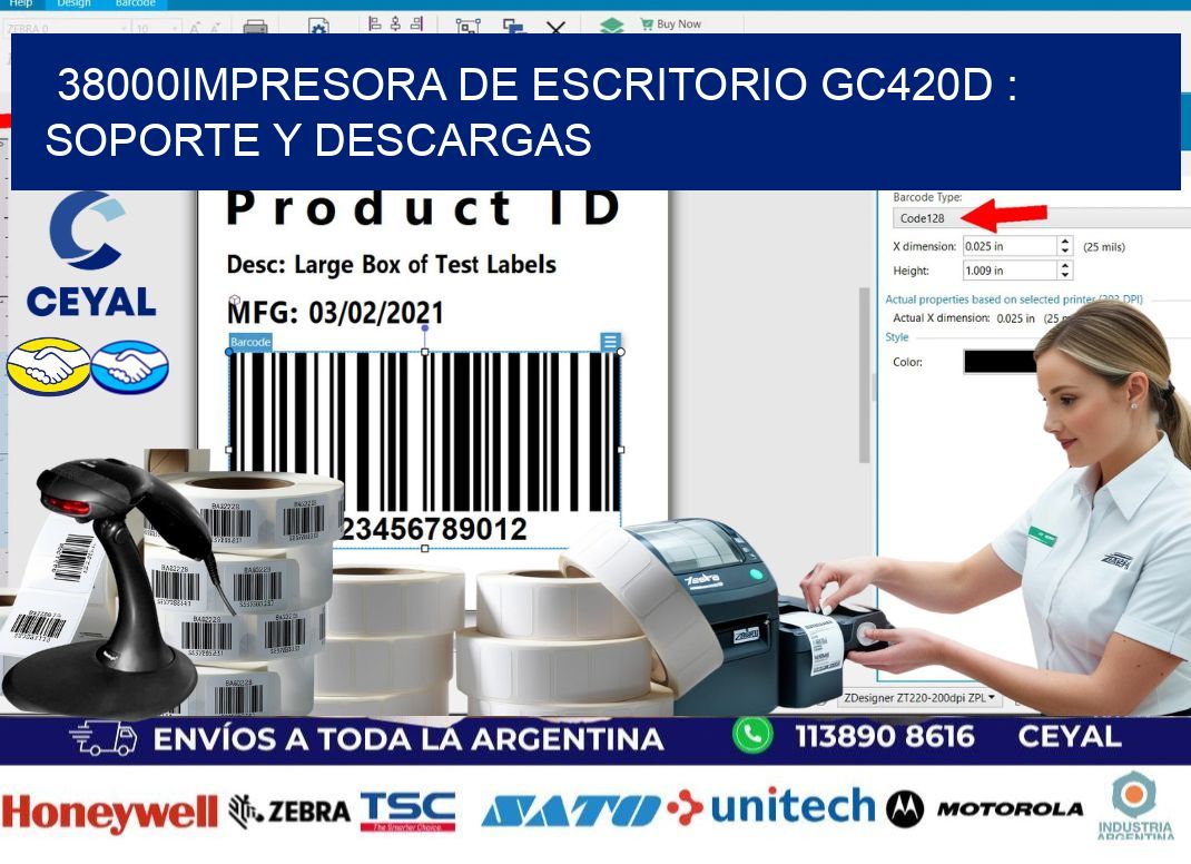 38000impresora de escritorio GC420d : Soporte y descargas