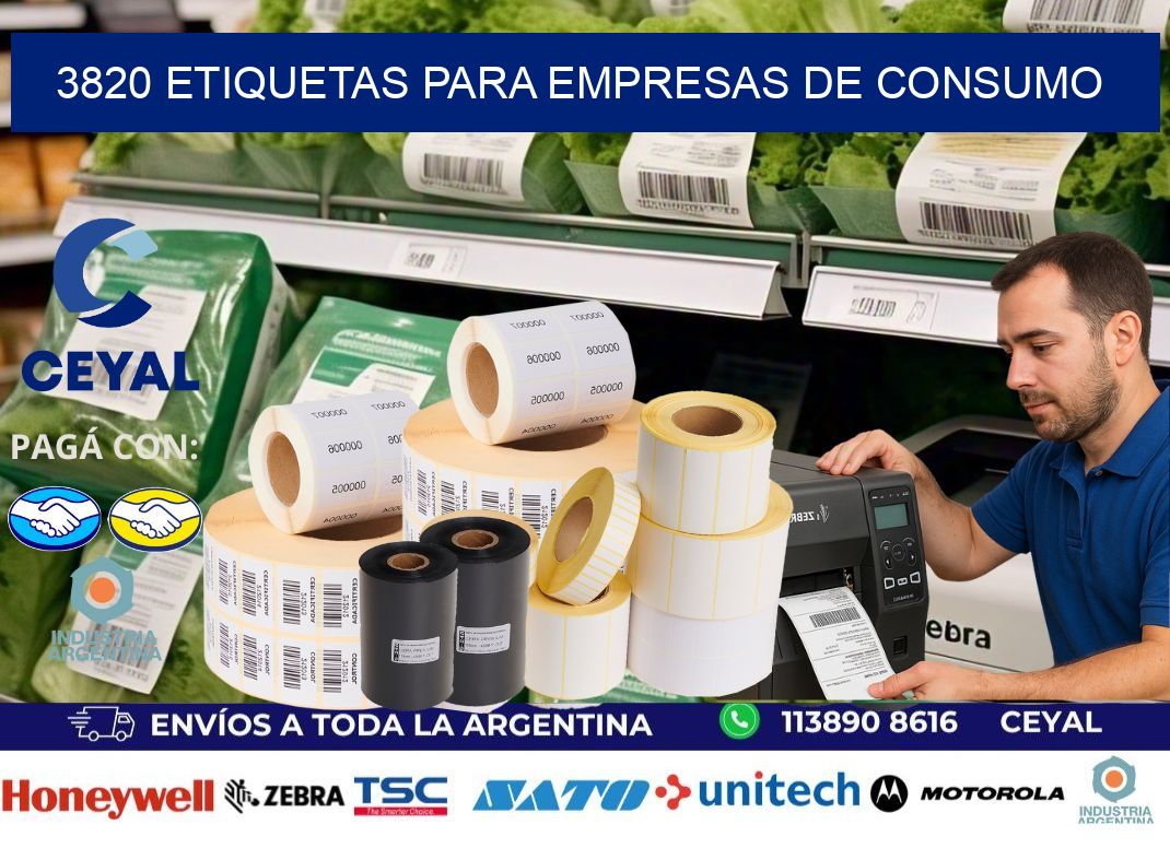3820 Etiquetas para empresas de consumo
