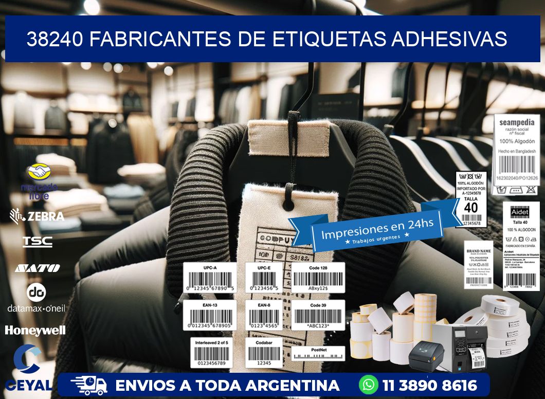 38240 Fabricantes de etiquetas adhesivas