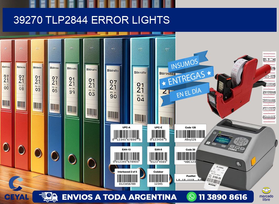 39270 TLP2844 error lights