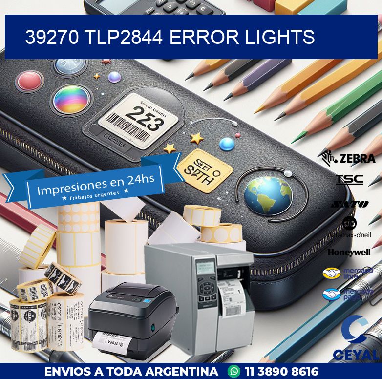 39270 TLP2844 error lights