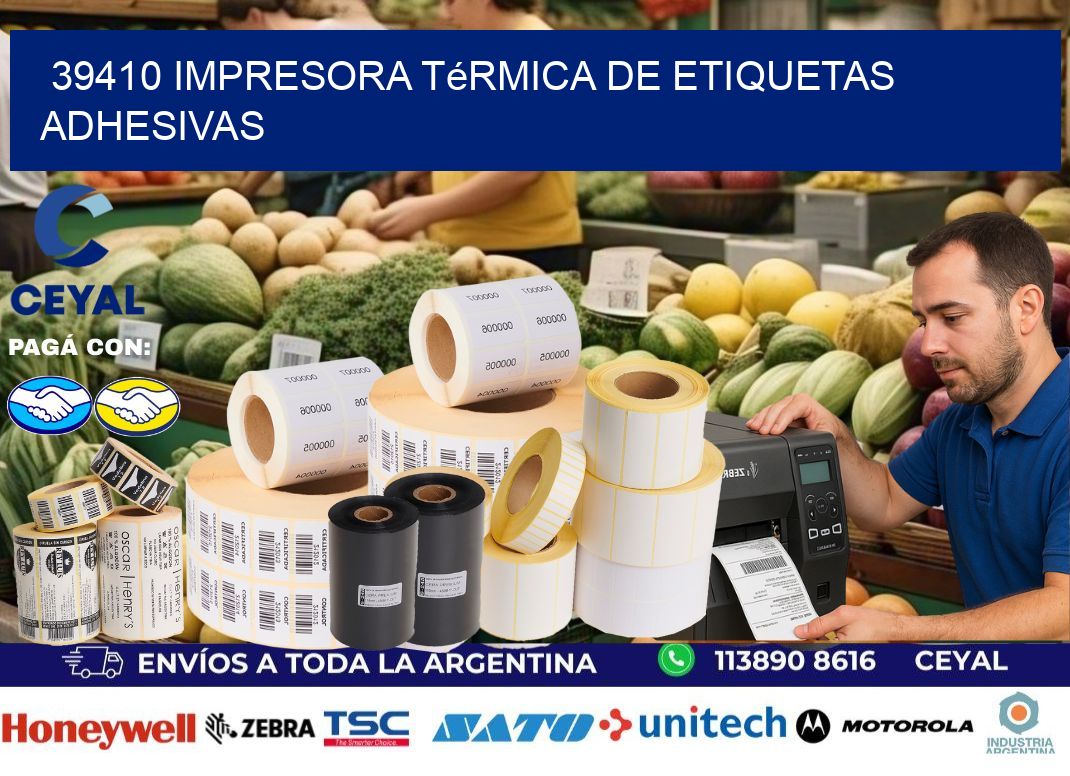 39410 Impresora térmica de etiquetas adhesivas