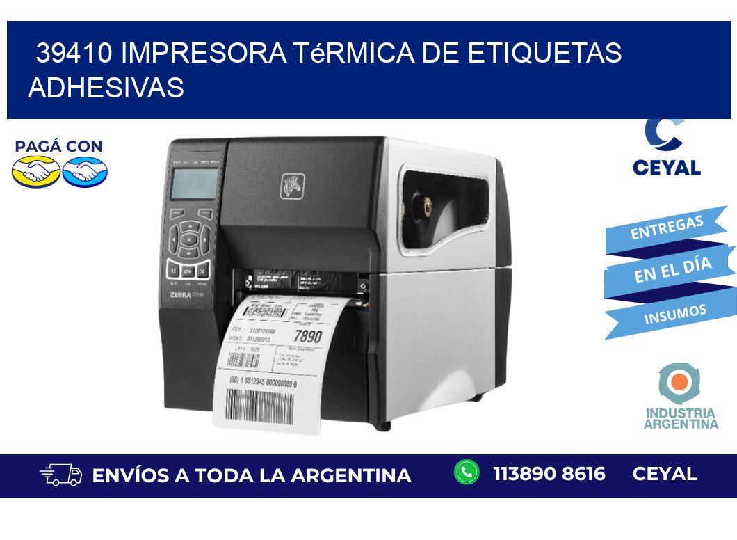 39410 Impresora térmica de etiquetas adhesivas