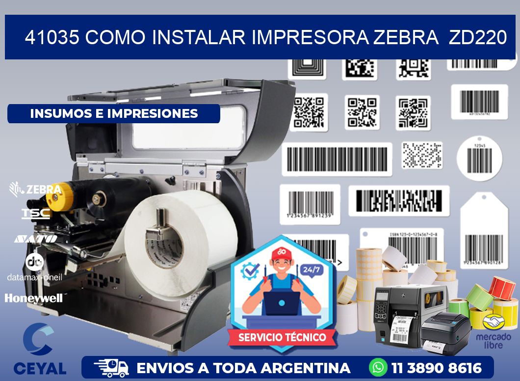 41035 Como instalar impresora Zebra  ZD220
