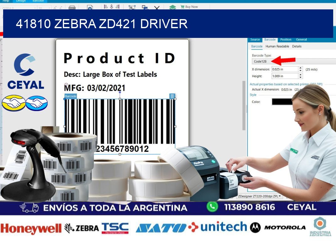 41810 Zebra ZD421 driver