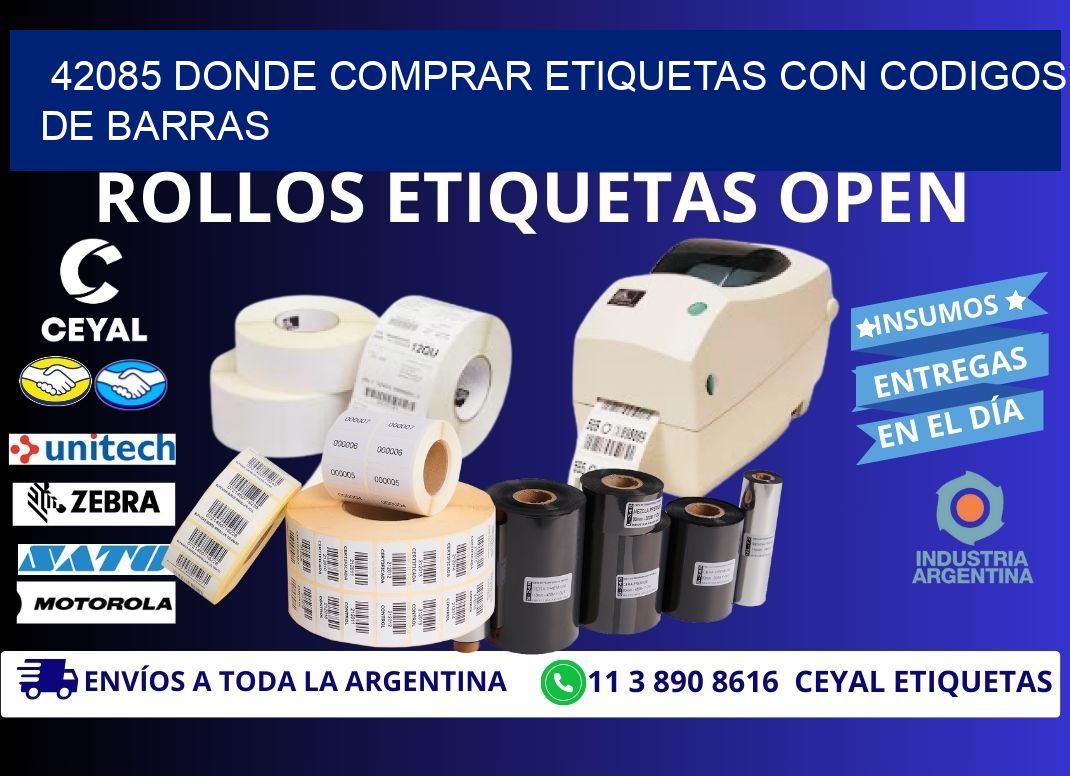 42085 Donde comprar etiquetas con codigos de barras