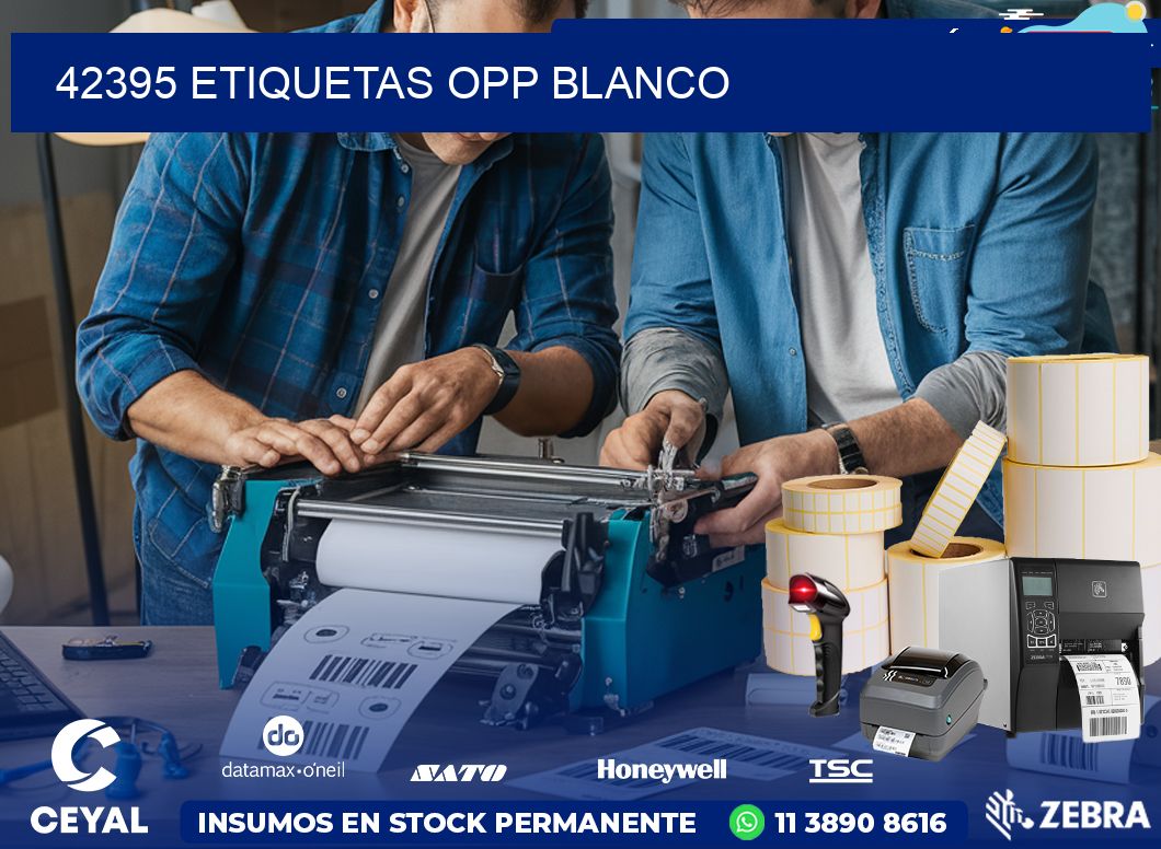 42395 etiquetas OPP blanco
