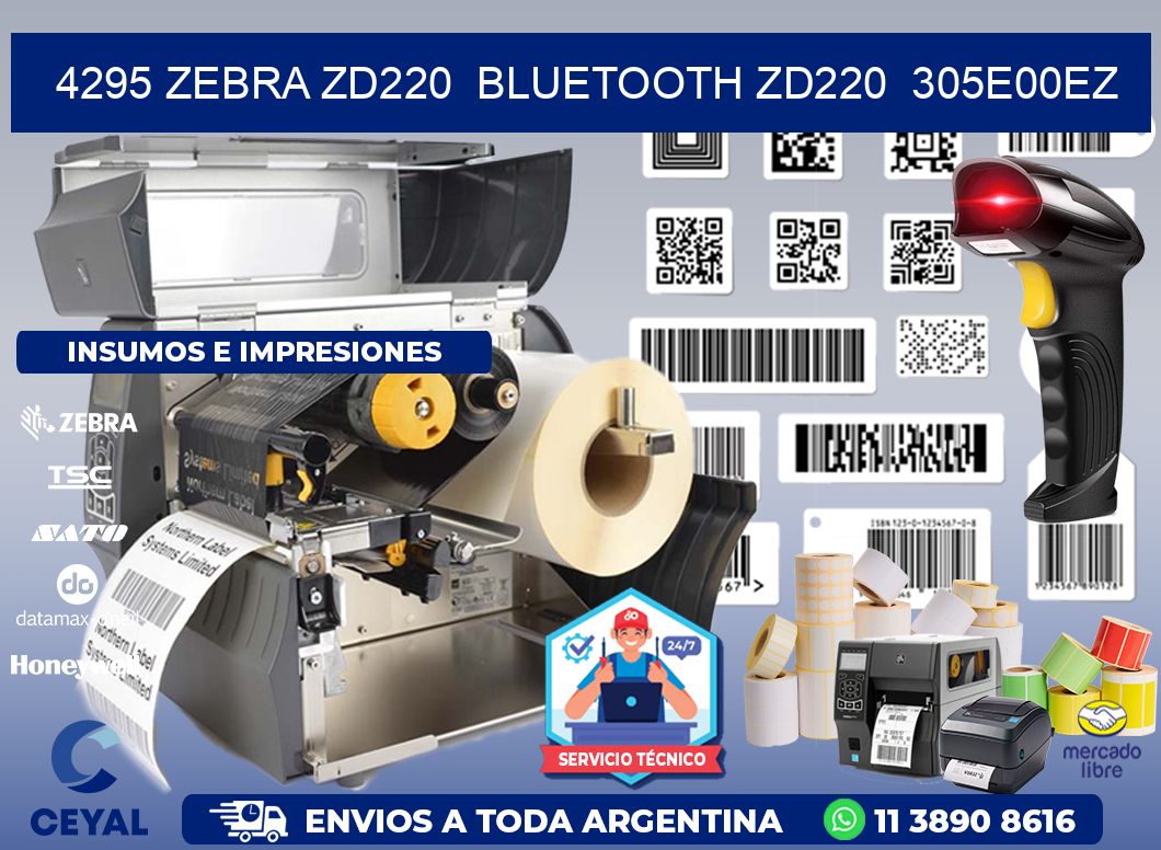 4295 Zebra ZD220  Bluetooth ZD220  305E00EZ