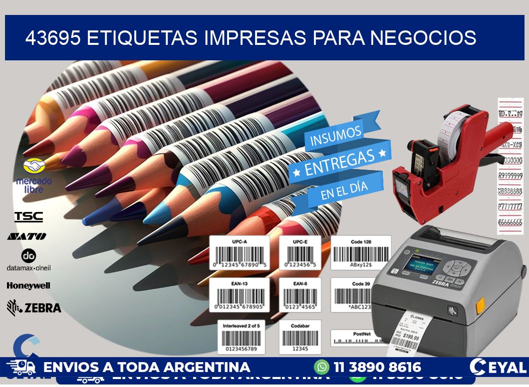 43695 etiquetas impresas para negocios