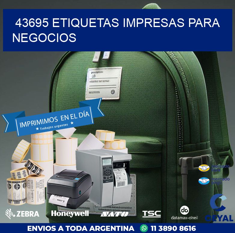 43695 etiquetas impresas para negocios