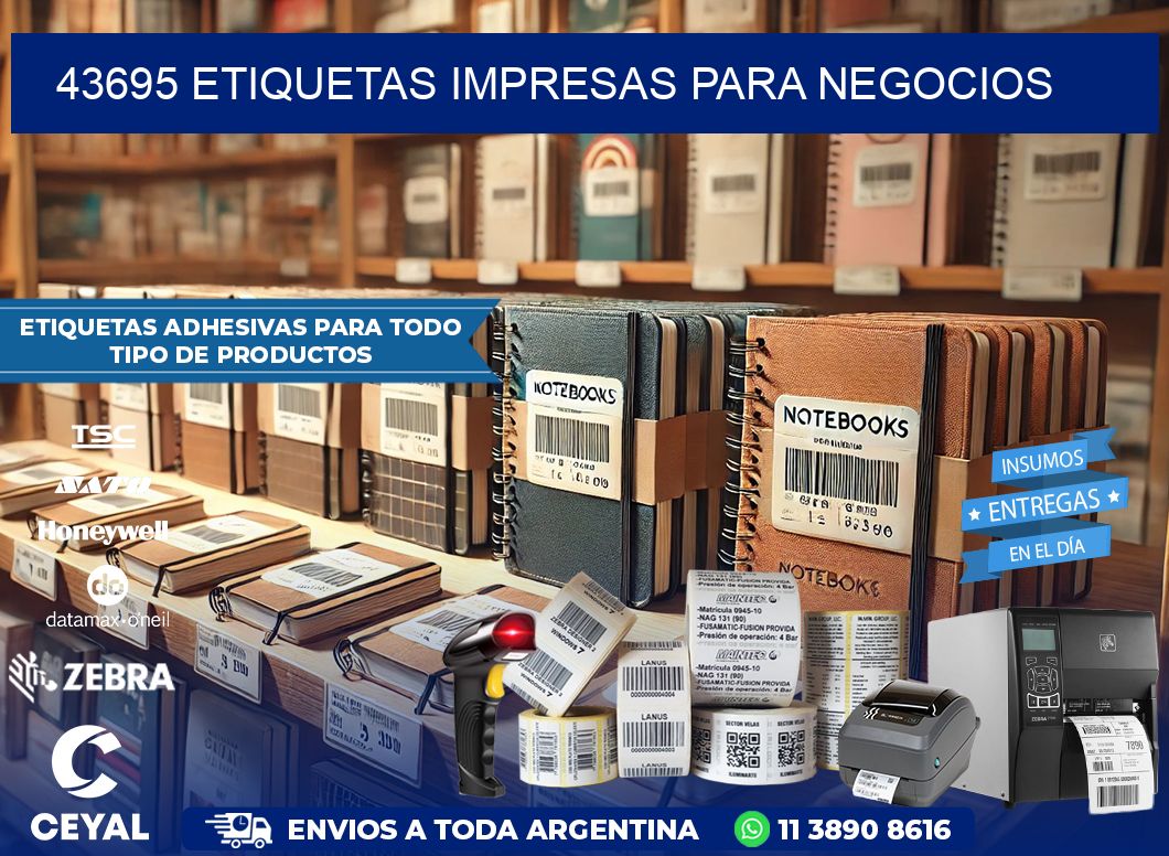 43695 etiquetas impresas para negocios