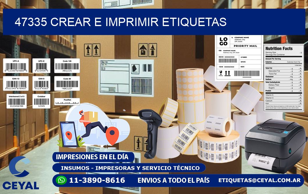 47335 Crear e imprimir etiquetas