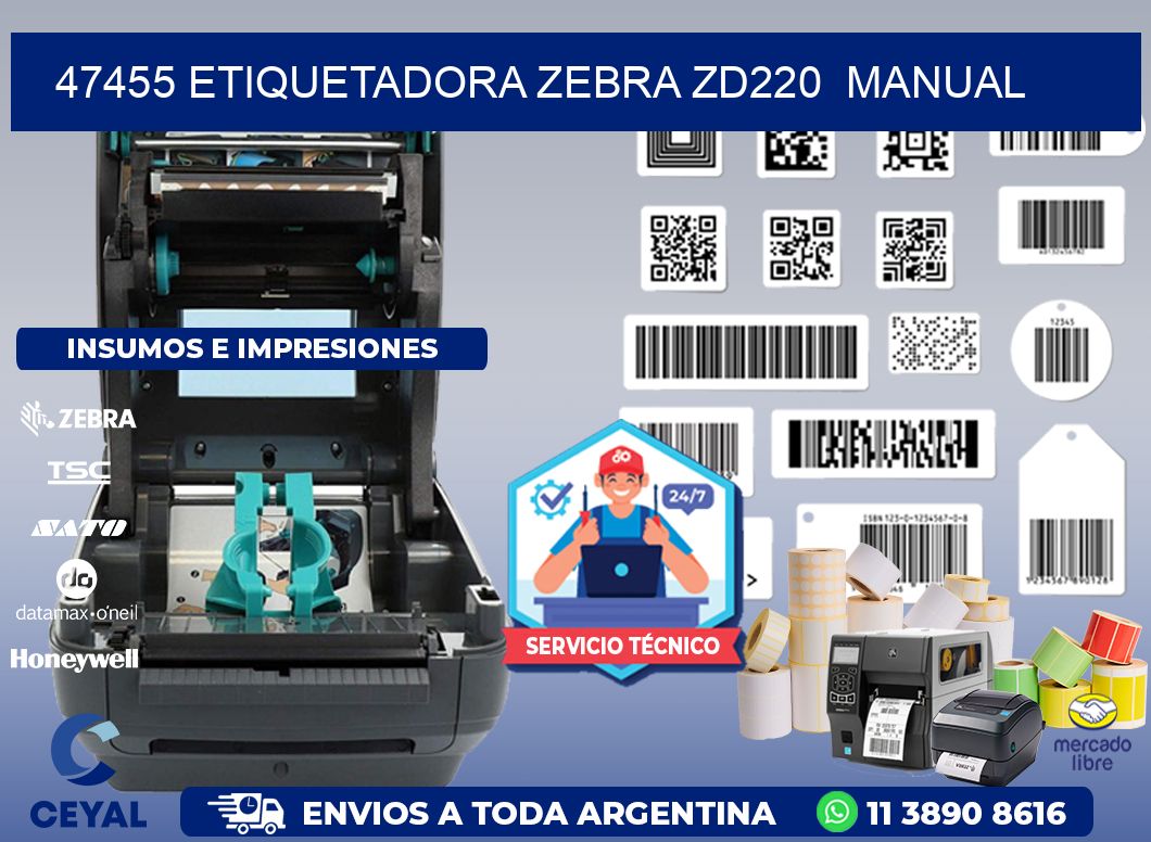47455 Etiquetadora Zebra ZD220 manual