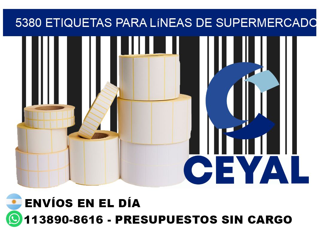 5380 Etiquetas para líneas de supermercado