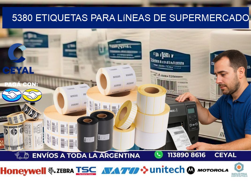 5380 Etiquetas para líneas de supermercado