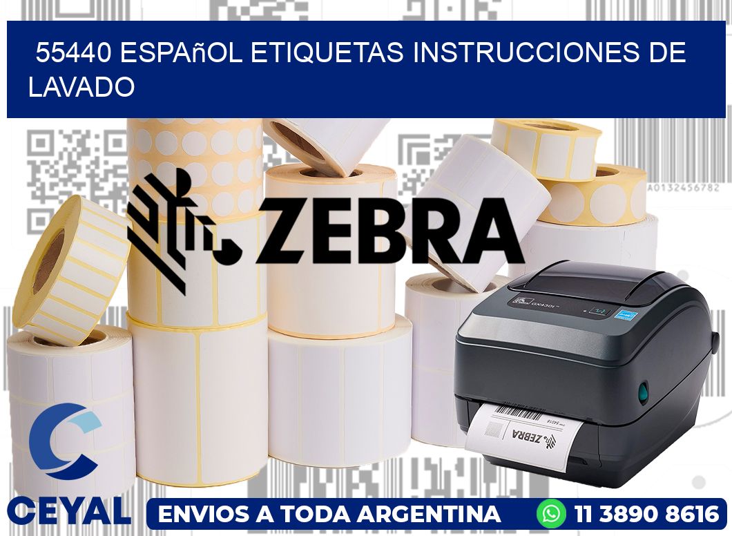 55440 español etiquetas instrucciones de lavado