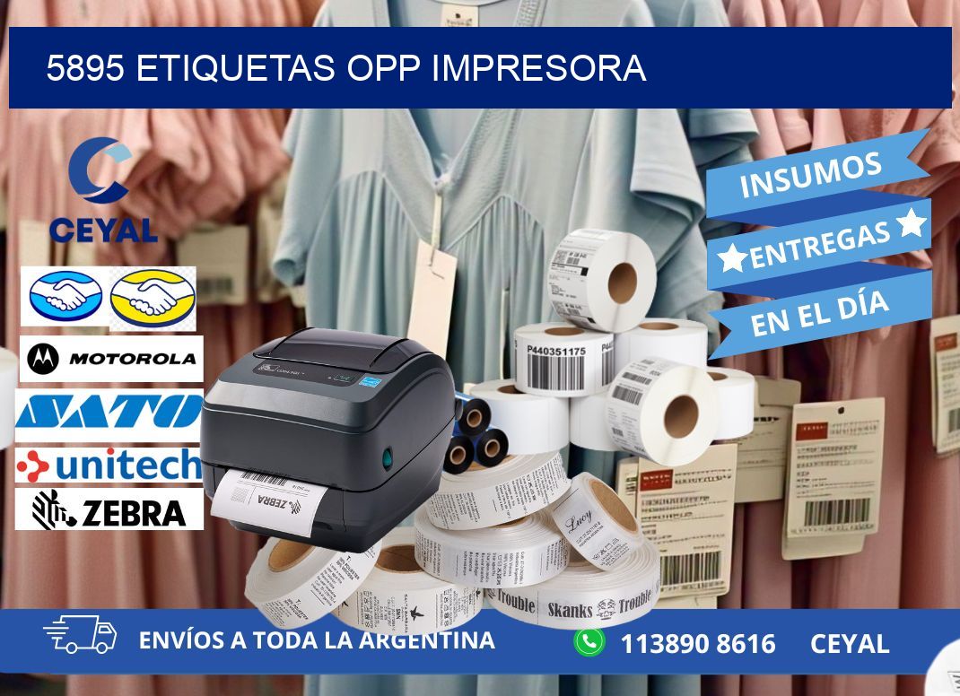 5895 etiquetas opp impresora