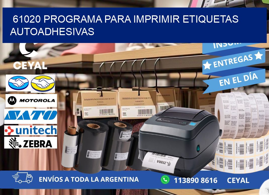 61020 Programa para imprimir etiquetas autoadhesivas