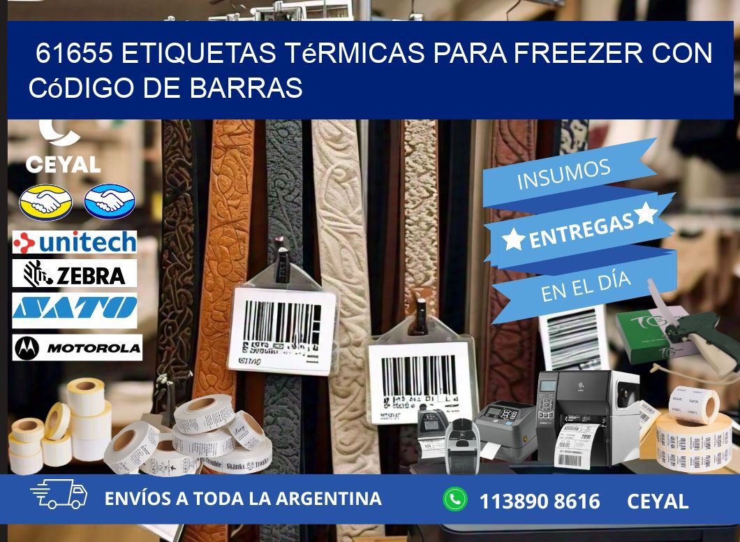 61655 etiquetas térmicas para freezer con código de barras
