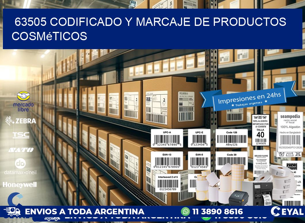 63505 codificado y marcaje de productos cosméticos