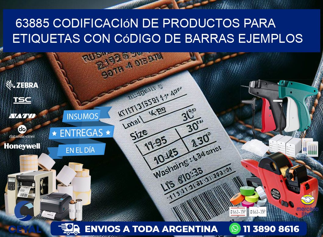 63885 Codificación de productos para etiquetas con código de barras ejemplos