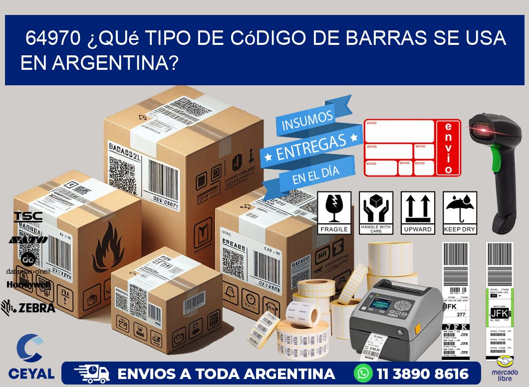64970 ¿Qué tipo de código de barras se usa en Argentina?