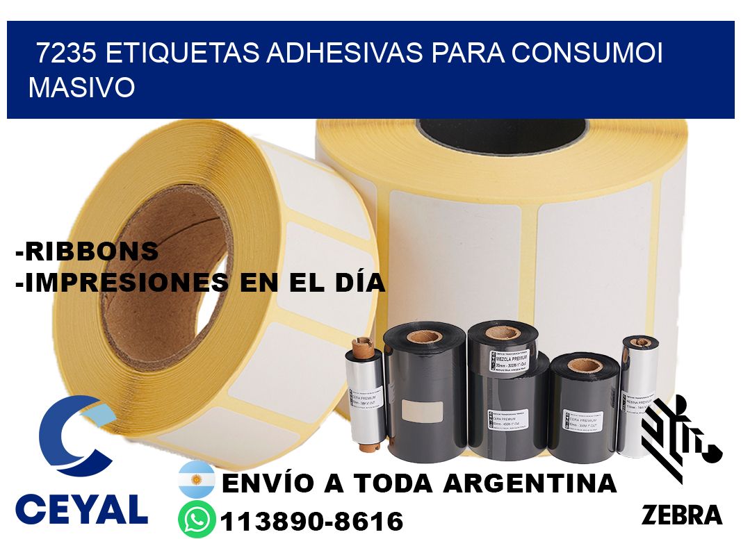 7235 Etiquetas adhesivas para consumoi masivo