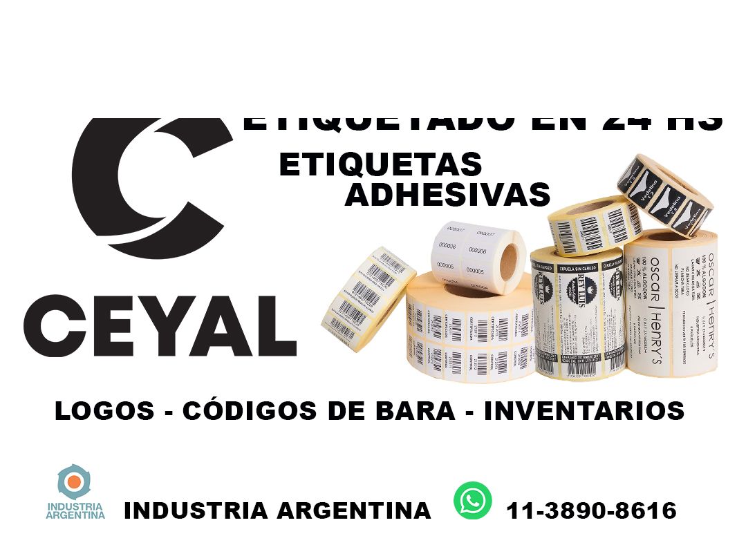 7235 Etiquetas adhesivas para consumoi masivo
