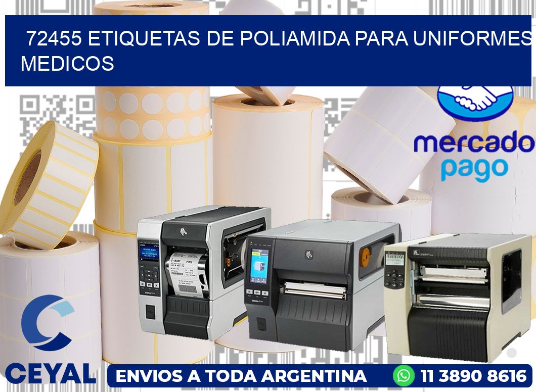 72455 Etiquetas de poliamida para uniformes medicos