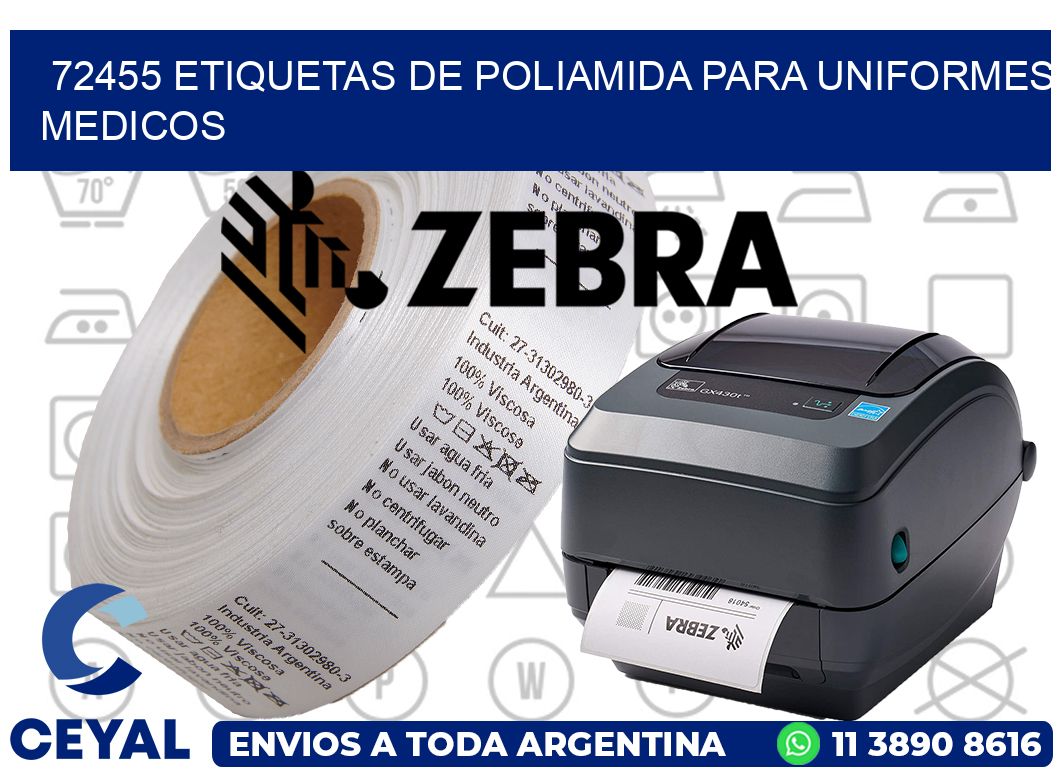 72455 Etiquetas de poliamida para uniformes medicos