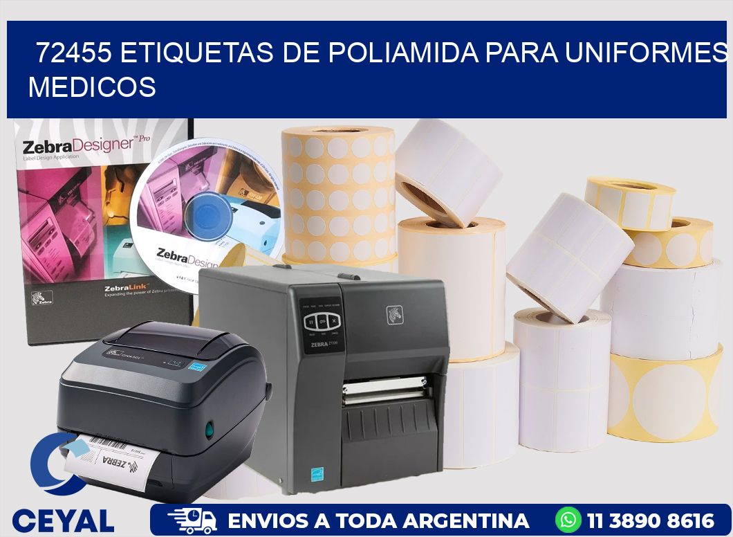 72455 Etiquetas de poliamida para uniformes medicos