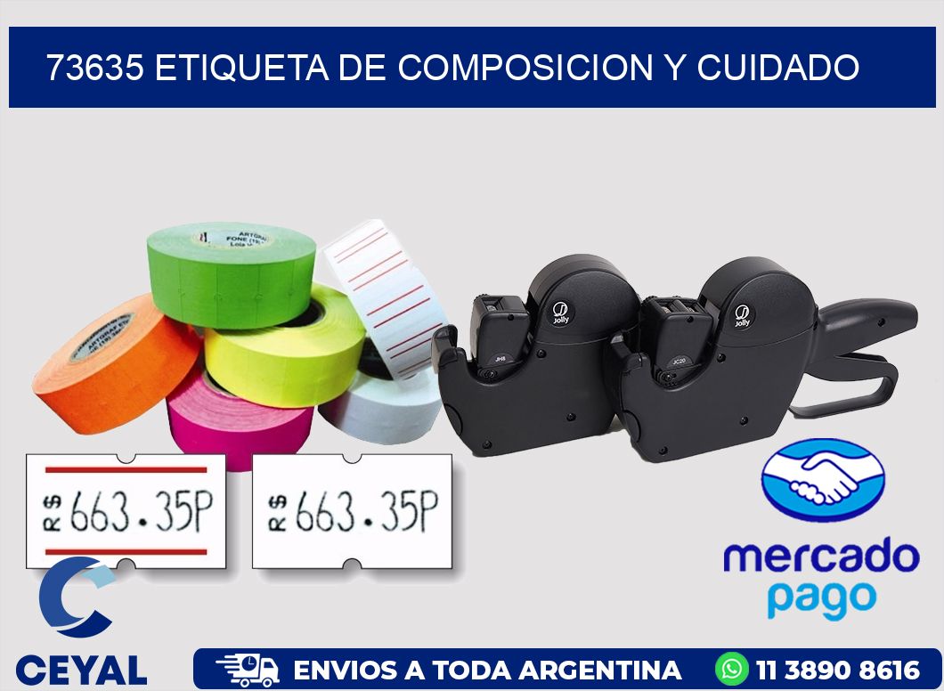 73635 etiqueta de composicion y cuidado