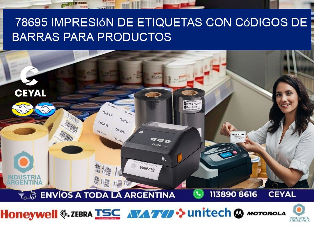 78695 Impresión de etiquetas con códigos de barras para productos