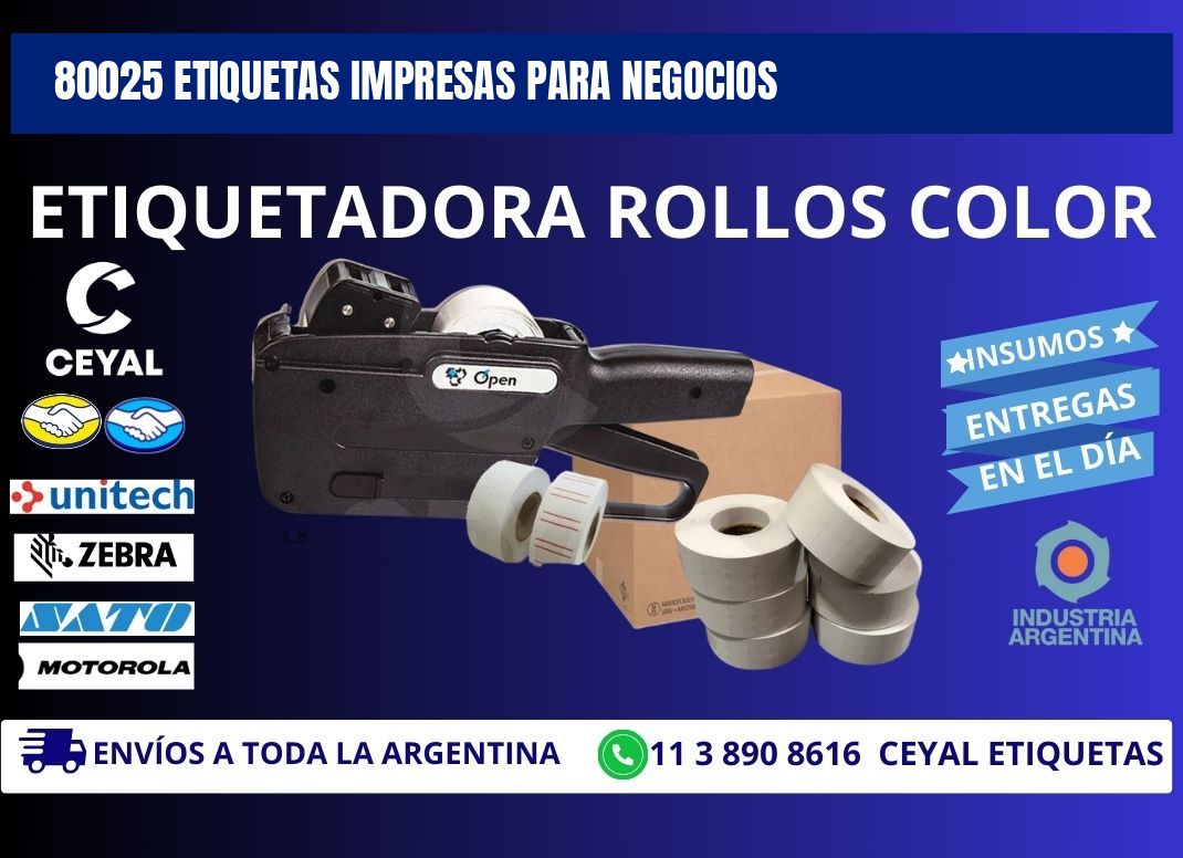 80025 etiquetas impresas para negocios