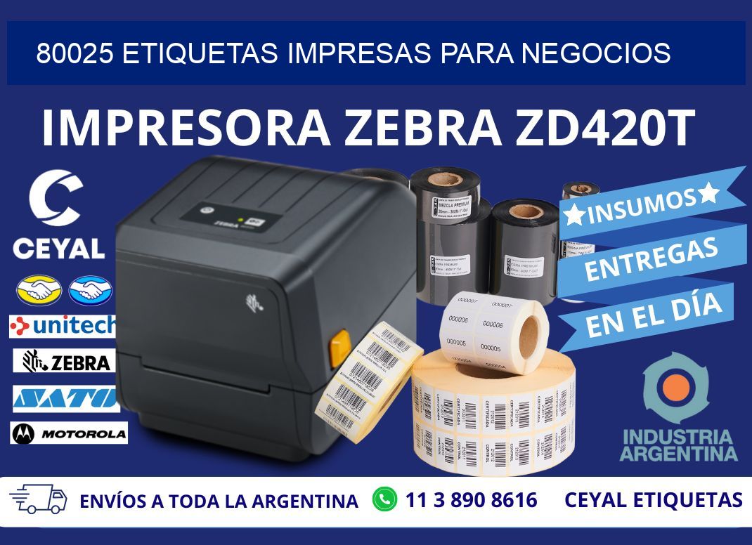 80025 etiquetas impresas para negocios