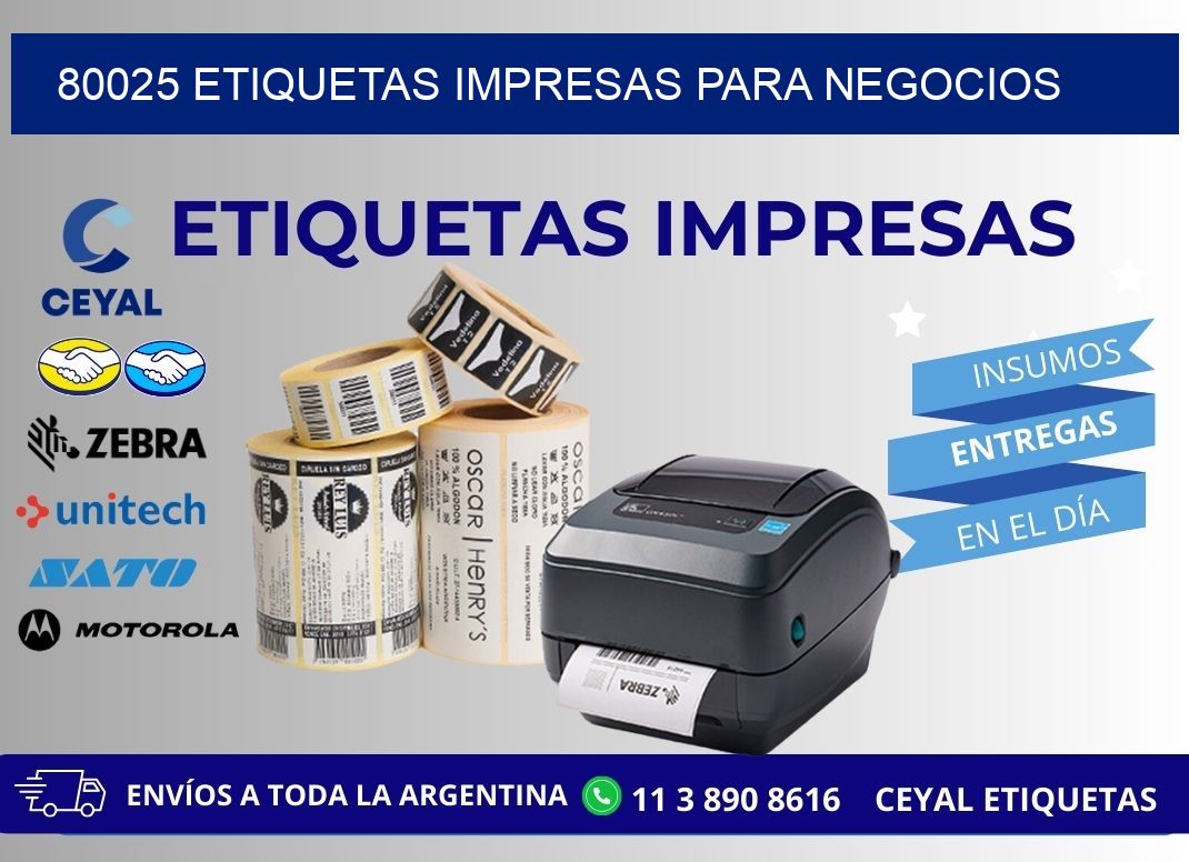 80025 etiquetas impresas para negocios