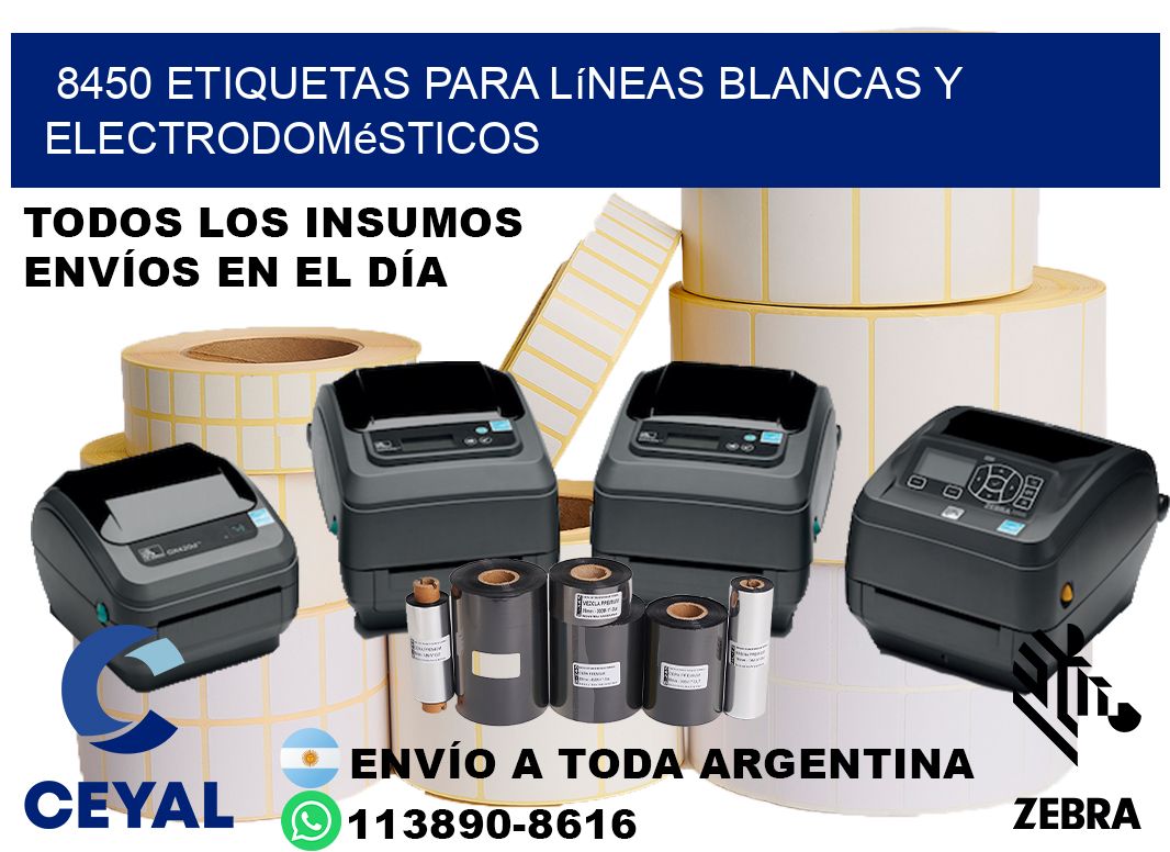 8450 Etiquetas para líneas blancas y electrodomésticos