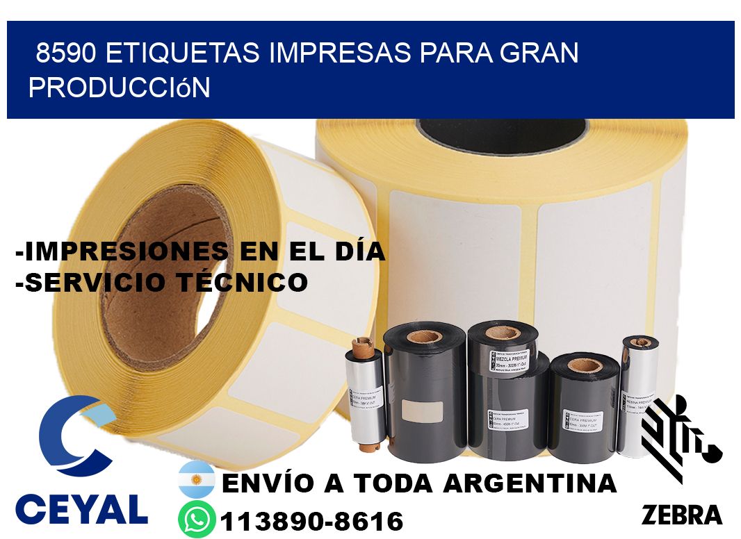 8590 Etiquetas impresas para gran producción