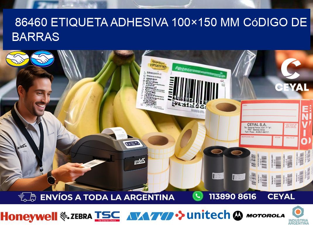86460 etiqueta adhesiva 100×150 mm código de barras