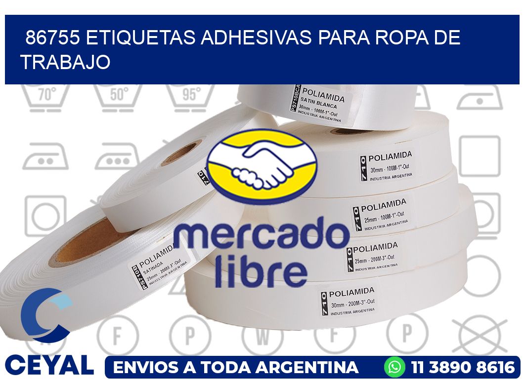 86755 Etiquetas adhesivas para ropa de trabajo