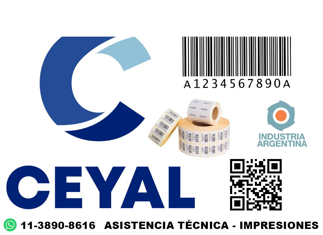 88120 Etiquetas adhesivas ean13 textil