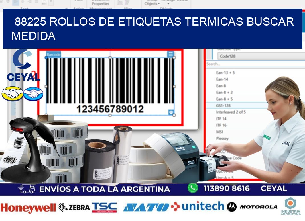 88225 rollos de etiquetas termicas buscar medida