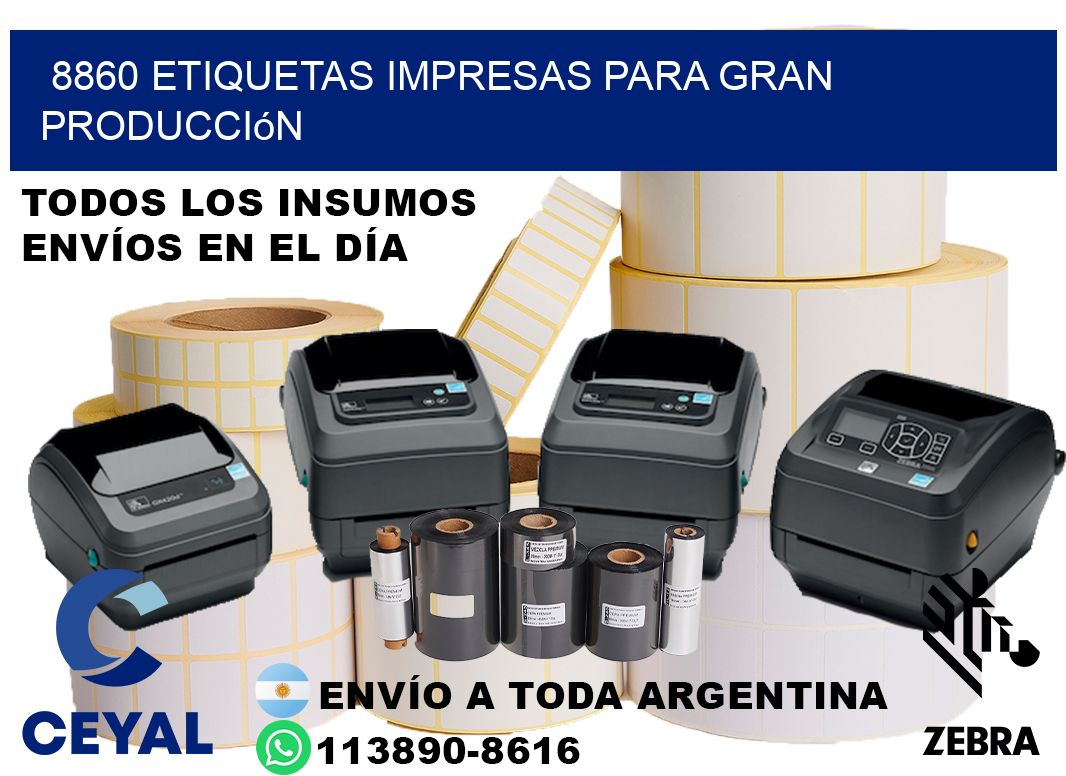 8860 Etiquetas impresas para gran producción