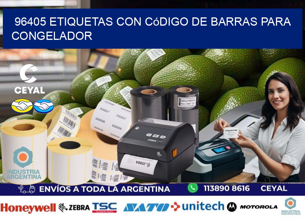 96405 Etiquetas con código de barras para congelador
