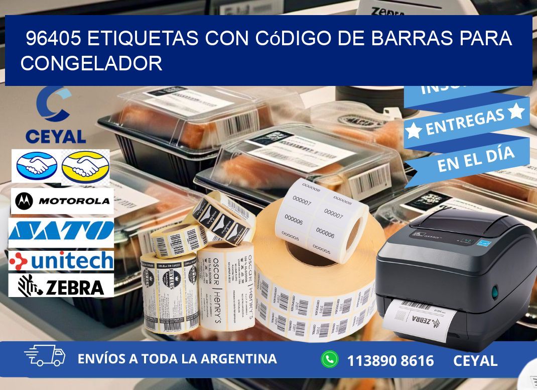 96405 Etiquetas con código de barras para congelador