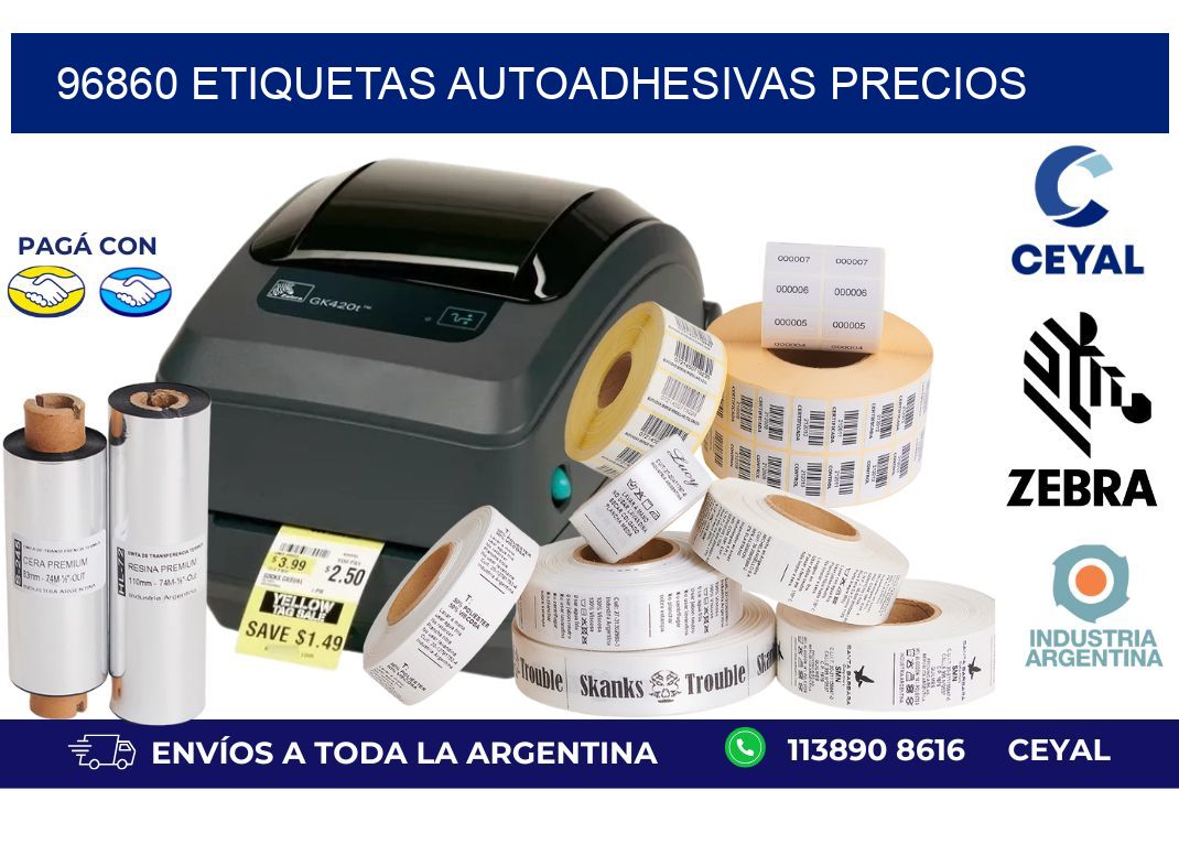96860 Etiquetas autoadhesivas precios